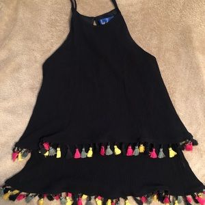 Black tassel blouse